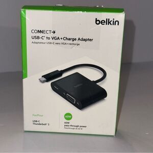 Belkin USB-C to VGA + Charge Adapter NEW IN BOX